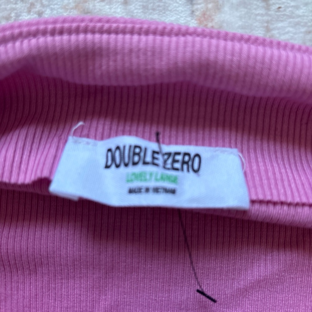 Double Zero Ribbed Pink Top - Picture 2 of 2